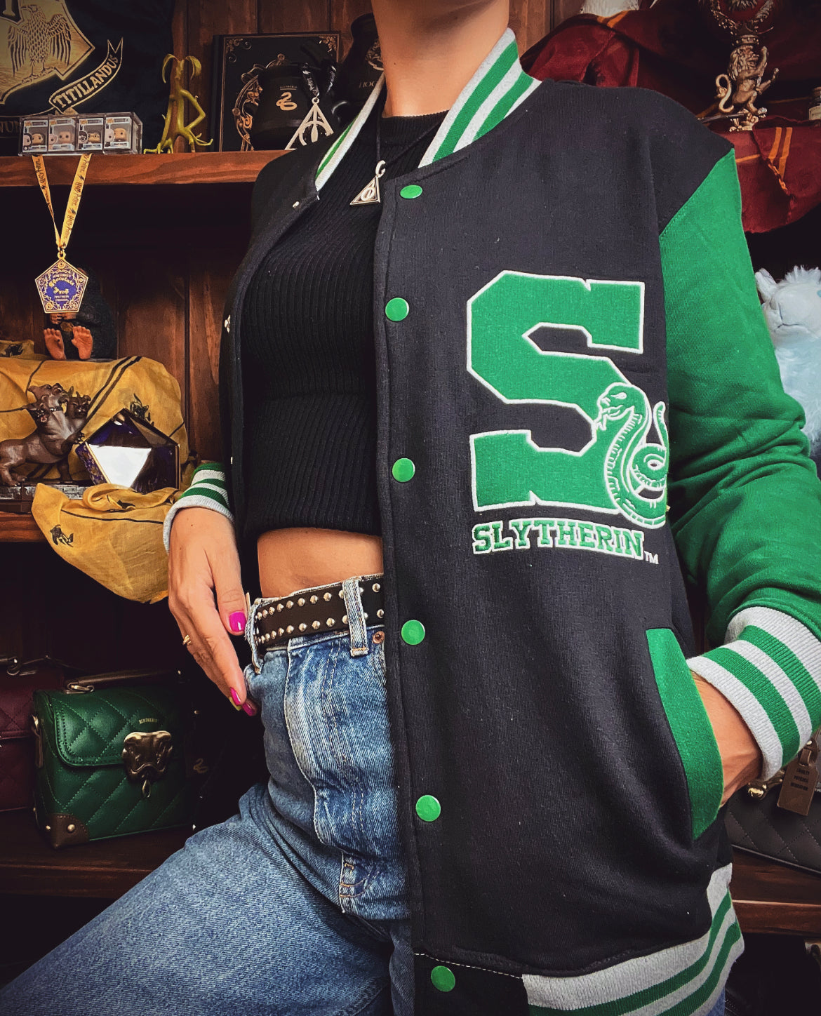 Felpa college Serpeverde – Il Negozio delle Necessità