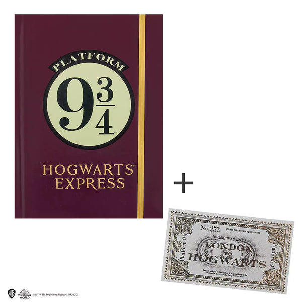 Notebook Binario 9 3/4 con biglietto Hogwarts Express