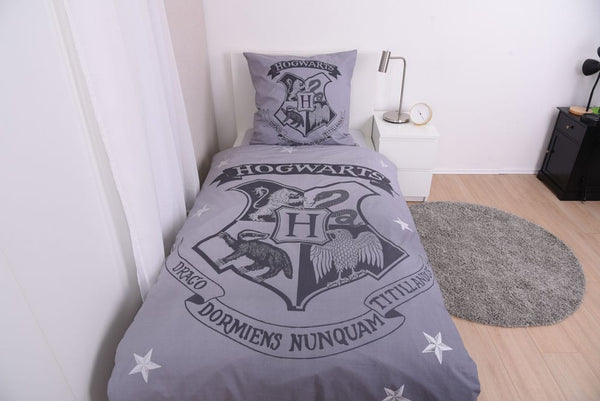 Copripiumino con stemma di Hogwarts double-face