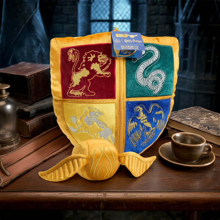 Cuscino Hogwarts con peluche Boccino d'Oro