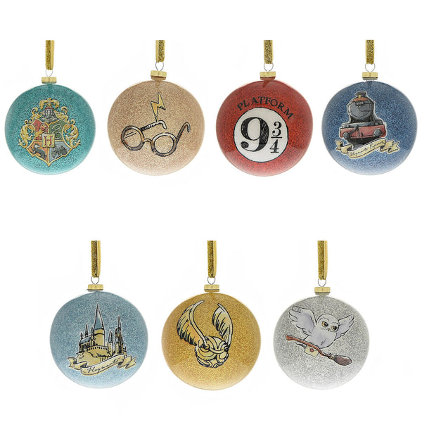 Set 7 palline di Natale simboli Harry Potter