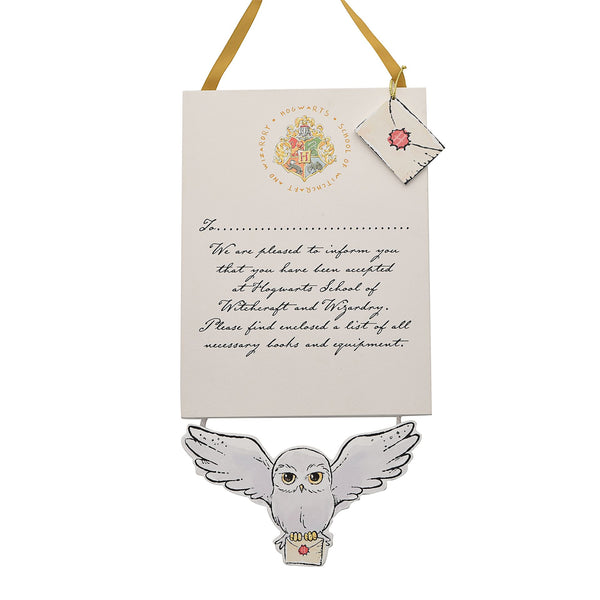 Targa decorativa Lettera di Hogwarts