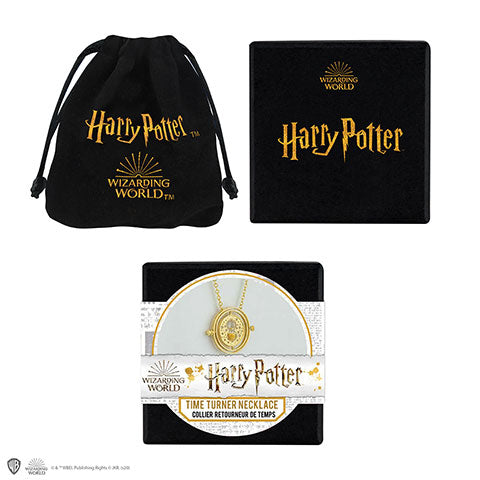 B.a.u.q.o.o. Collana Giratempo Hermione Ispirata Saga Harry Potter Regalo  Natale Gadget Hogwarts Ciondolo Color Oro Clessidra Sabbia Blu in Elegante  Astuccio Fantasy Cosplay : : Moda