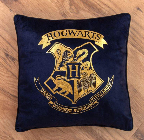 Cuscino di Hogwarts con dettagli dorati